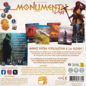 Jeu 2 joueurs - Monumental Duel : Espionnage - En quête de jeux