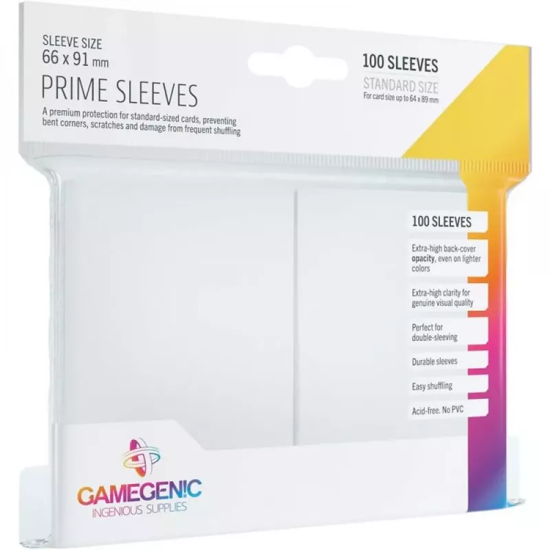 Gamegenic : 100 Sleeves Prime White (66x91) Gamegenic : 100 Sleeves Prime White (66x91)