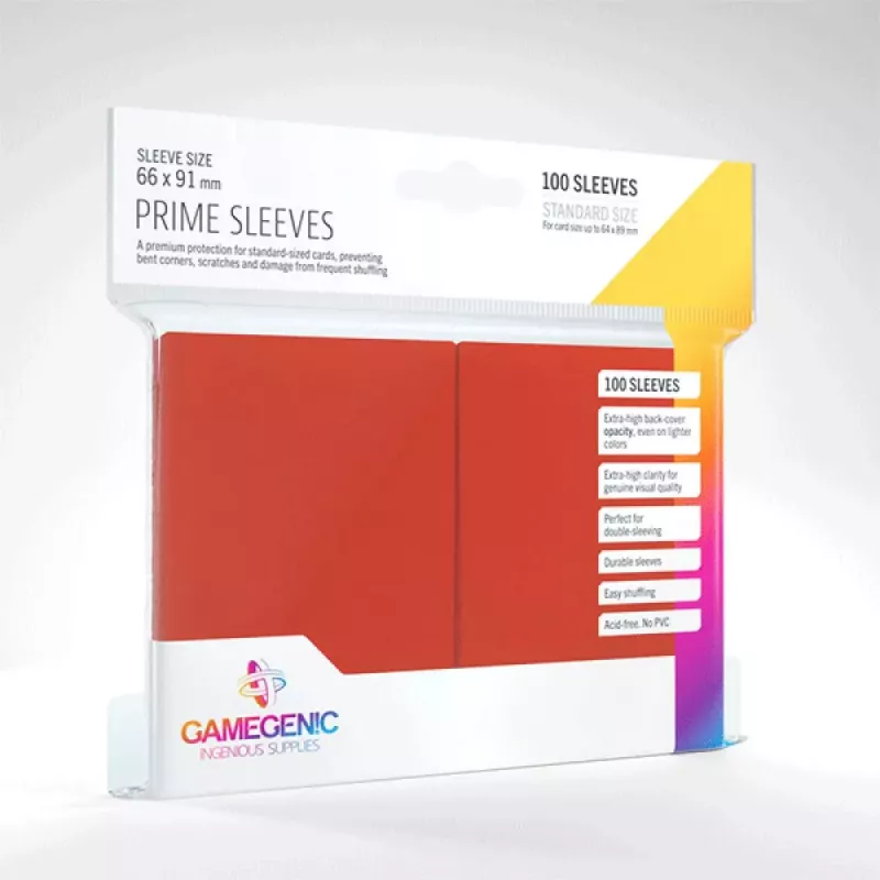 Gamegenic : 100 Sleeves Prime Red (66x91) Gamegenic : 100 Sleeves Prime Red (66x91)