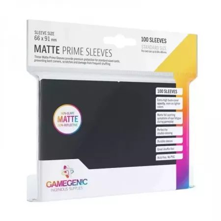 Gamegenic : 100 Sleeves Matte Prime Black (66x91)