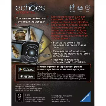 Jeu d'enquête audio Echoes Le Cocktail - En Quête de Jeux