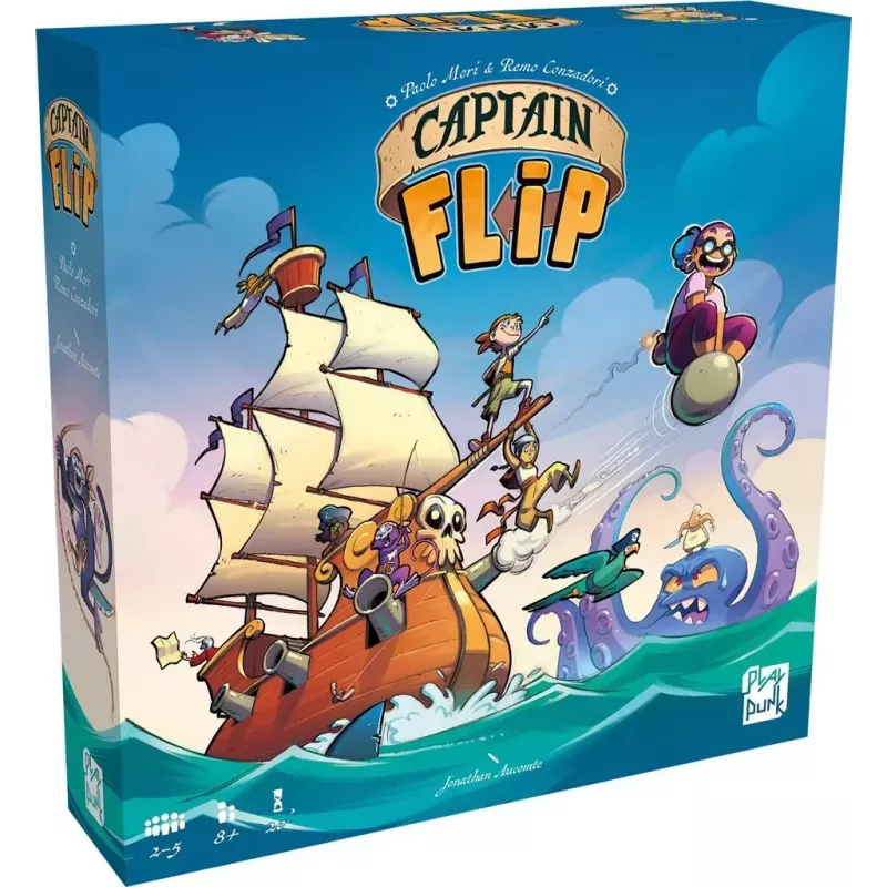 Jeu placement de tuiles familial Captain Flip - En quête de jeux