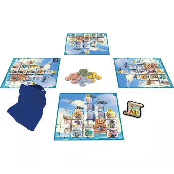 Jeu placement de tuiles familial Captain Flip - En quête de jeux