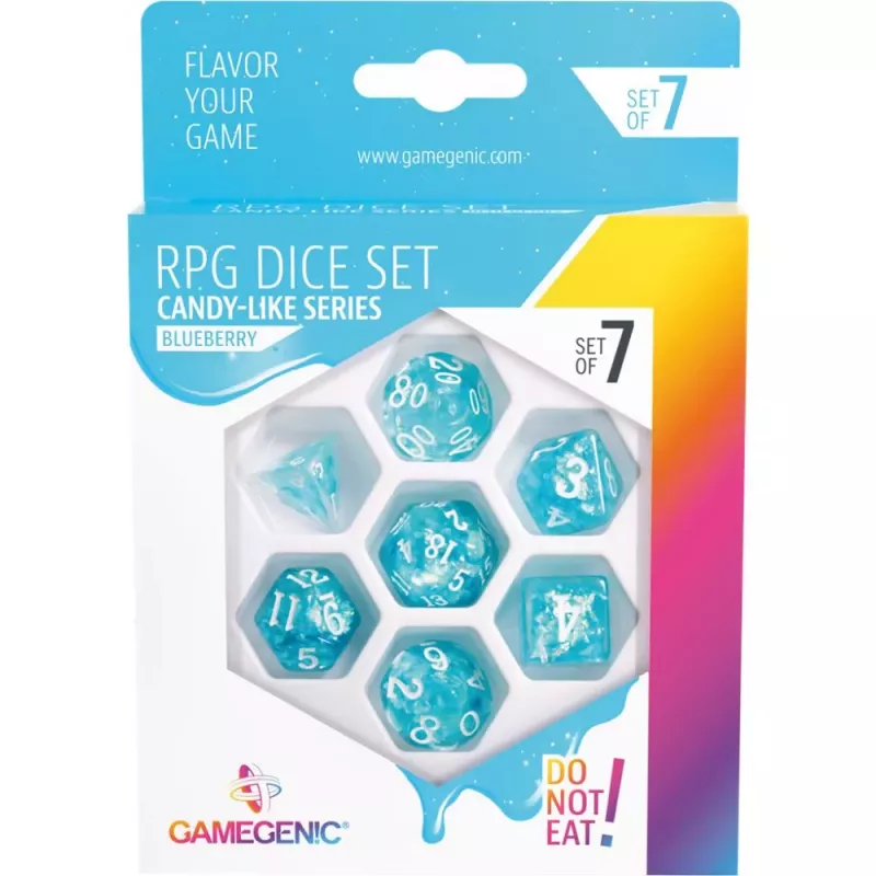 Dés - set de 7 RPG - Blueberry - En Quête de Jeux Dés - set de 7 RPG - Blueberry - En Quête de Jeux