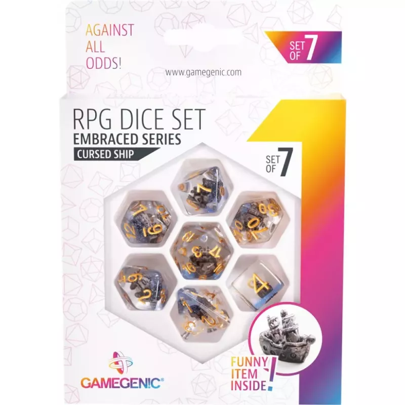 Set de dès RPG Cursed Ship - En Quête de Jeux Set de dès RPG Cursed Ship - En Quête de Jeux