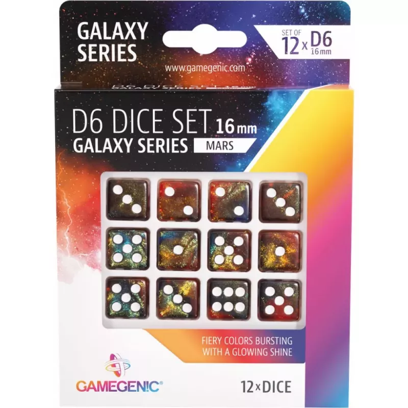 Lot de 12 dés - 6 faces. En Quête de Jeux Lot de 12 dés - 6 faces. En Quête de Jeux