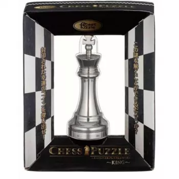 Casse-Tête Huzzle Cast Chess King - Silver - En quête de jeux