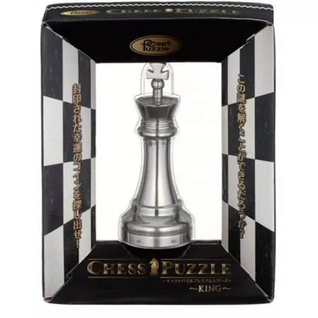 Casse-Tête Huzzle Cast Chess King - Silver - En quête de jeux