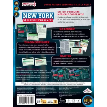 Jeu coopératif - Medical Mysteries : New York - En quête de jeux