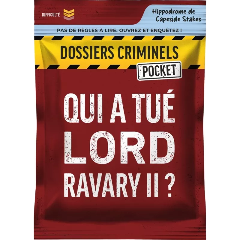 Jeu d'enquête - Dossiers Criminels Pocket - Qui a tué Lord Ravary II ? - En Quête de Jeux