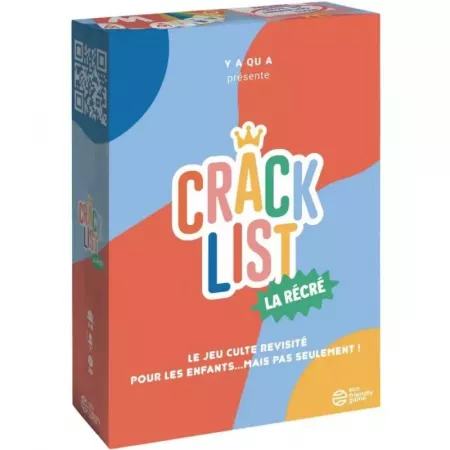 Jeu d'ambiance - Crack List - La récré - En quête de jeux