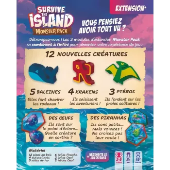 Jeu de stratégie - Survive The Island - Extension Monster Pack - En quête de jeux