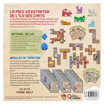 L'île des Chats - Pack Kickstarter - En Quête de Jeux