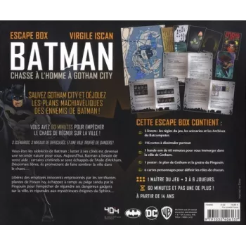 Escape Box - Batman : Chasse à l'homme à Gotham City - En Quête de Jeux