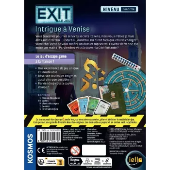 Jeu d'énigmes - EXIT - Intrigue à Venise - En quête de jeux