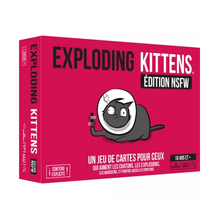 Jeu d'ambiance - Exploding Kittens : NSFW Edition Rose - En quête de jeux