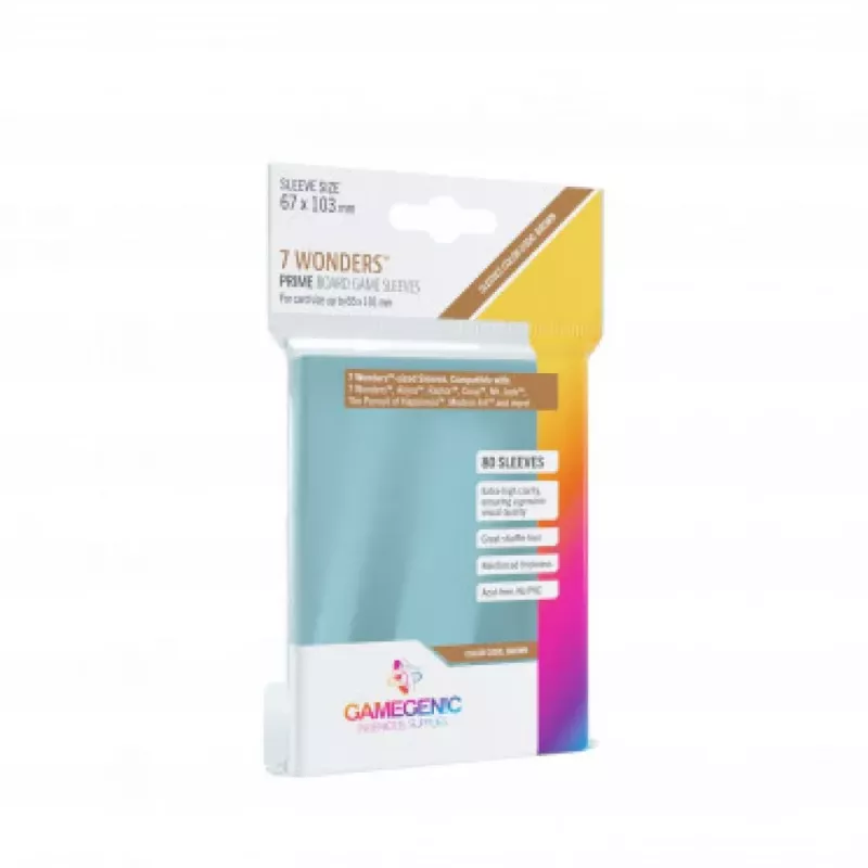 Gamegenic : PRIME - 7 Wonders - 80 sleeves (67x103) - En quête de jeux