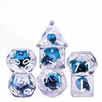 Epic Forge - Lot de dés avec insert crâne bleu - En quête de jeux