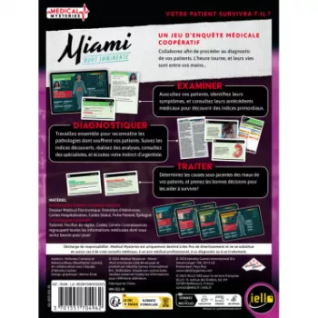 Jeu coopératif - Medical Mysteries : Miami - En quête de jeux