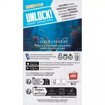 Jeu d'escape game - Unlock! Short Adventure : Le cœur de l'océan - En quête de jeux