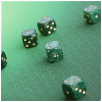 Tapis de jeux Emeraude (60x100) + piste de dès - En quête de jeux