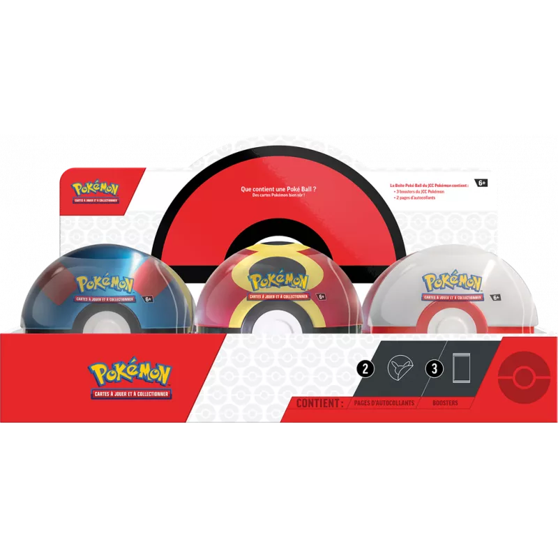 Coffret Pokéball 3 boosters Pokémon