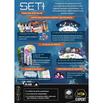 Jeu expert - SETI : extension Agences Spatiales - En quête de jeux