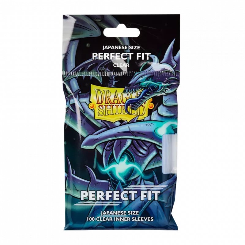 100 Protèges cartes 59x86mm - Dragon Shield - Sleeves Perfect Fit Clear - En quête de jeux