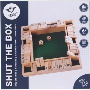 Jeu Shut the box pour 4 joueurs. En quête de Jeux