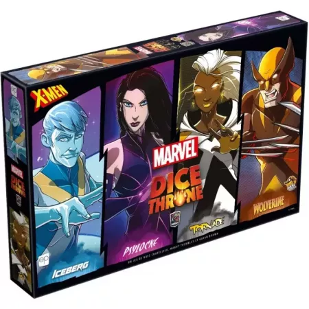 Dice Throne Marvel - Iceberg, Psylocke, Tornade, Wolverine - En Quête de Jeux