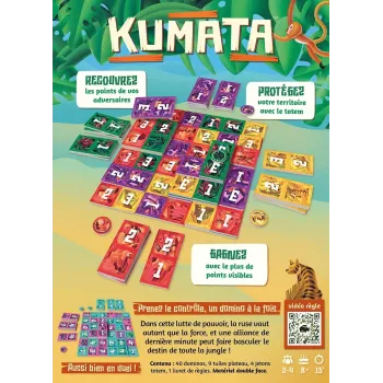 Jeu de dominos Kumata. Disponible chez En Quête de Jeux à Montélimar