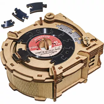 Casse-tête de type boîte-cadeau thème platine vinyle