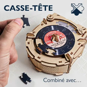 Casse-tête de type boîte-cadeau thème platine vinyle