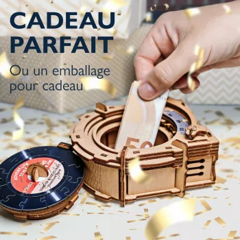 Casse-tête de type boîte-cadeau thème platine vinyle