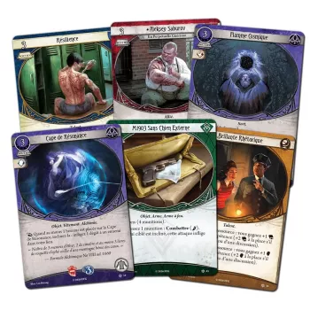 Jeu coopératif - Horreur à Arkham : Le Jeu de Cartes - En quête de jeux
