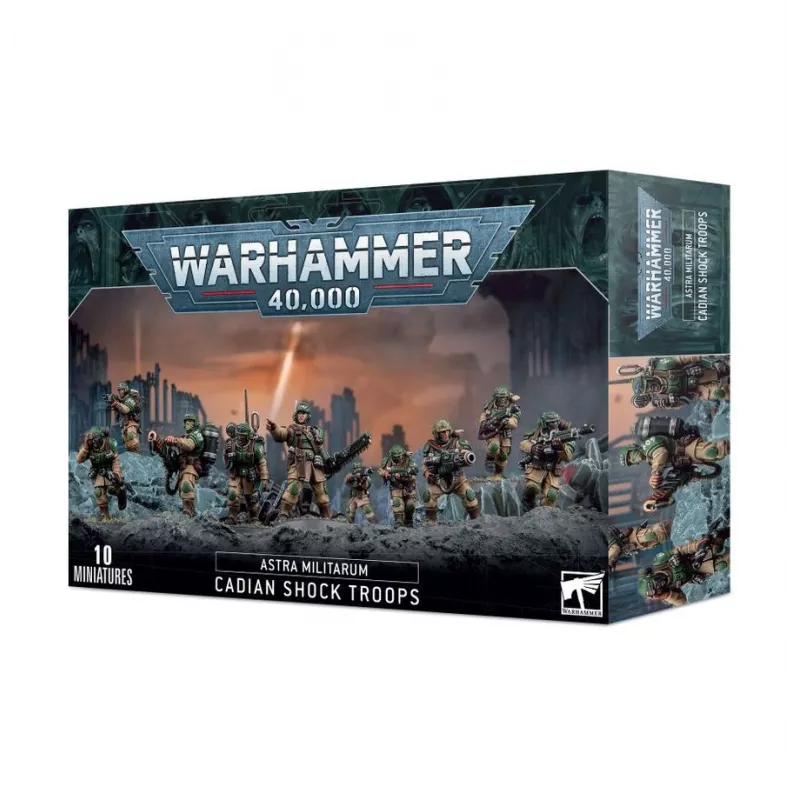 Ensemble de figurine Warhammer Astra Militarum - Troupes de choc Cadiennes