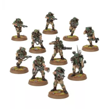 Ensemble de figurine Warhammer Astra Militarum - Troupes de choc Cadiennes