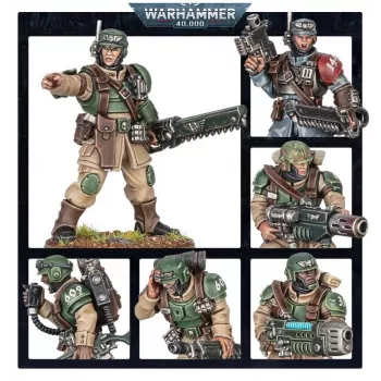 Ensemble de figurine Warhammer Astra Militarum - Troupes de choc Cadiennes