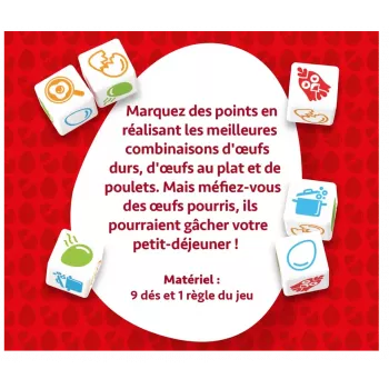 Les oeufs sont faits ! un jeu sur des lancers de dés et combinaisons