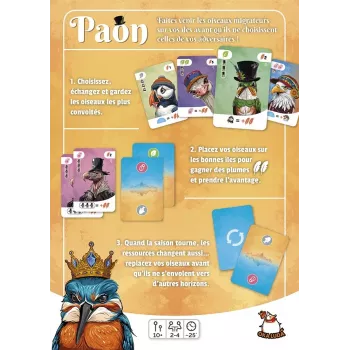Jeu de cartes - Paon - En quête de jeux