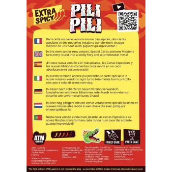 Jeu de cartes et de plis Pili Pili : extra Spicy