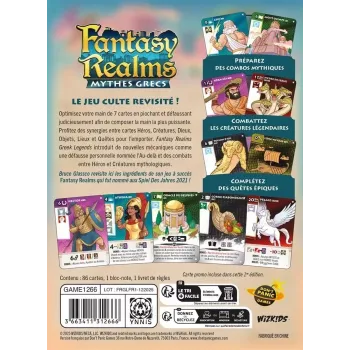 Jeu de combinaisons de cartes Fantasy Realms : Mythes Grecs