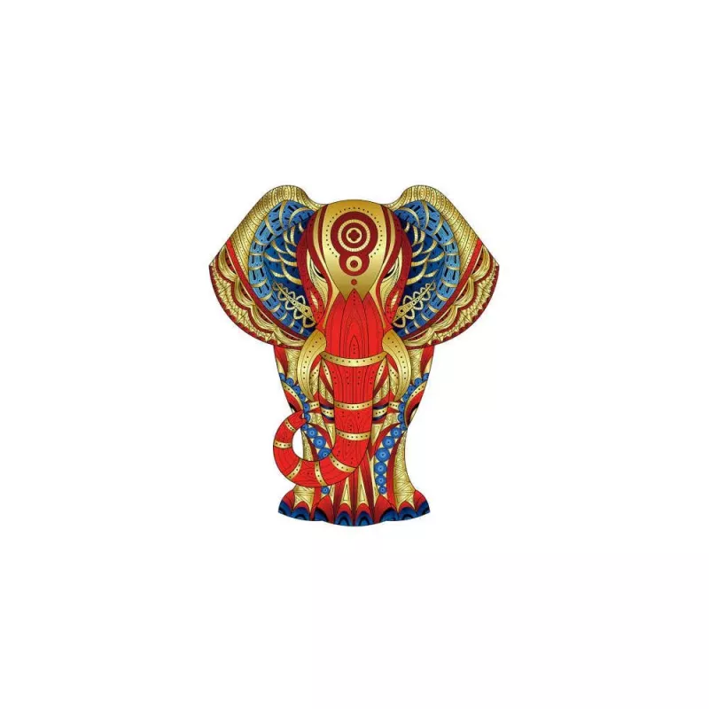Rainbow Wooden Puzzle : Eléphant - En quête de jeux
