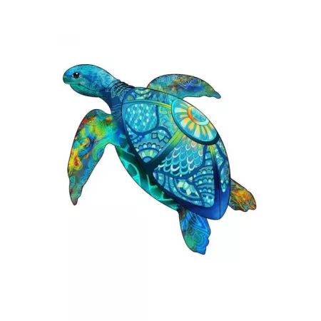 Rainbow Wooden Puzzle : Tortue - En quête de jeux