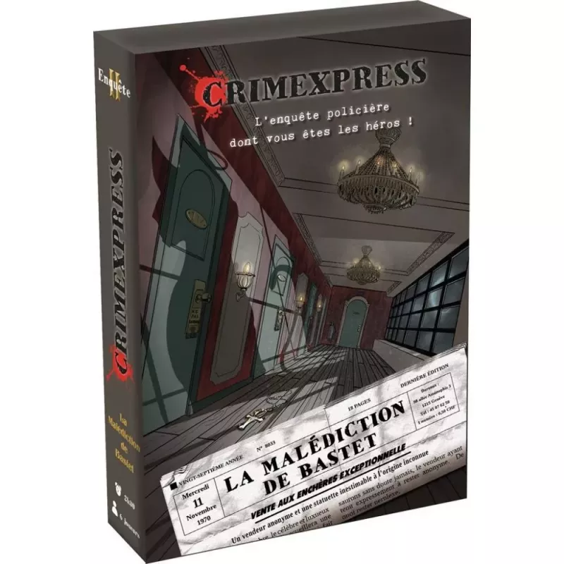 Jeu d'enquête Crimexpress : La malédiction de Bastet - En quête de jeux