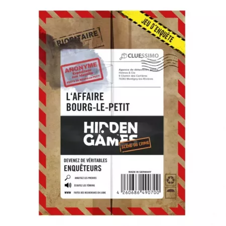 Hidden Games :  L'affaire de Bourg-Le-Petit- En quête de jeux