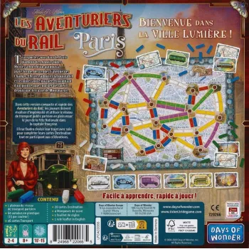 Jeu de Stratégie - Les Aventuriers du Rail : Paris - En quête de jeux