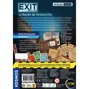 Jeu d'escape game Exit : Le Bandit de Fortune City - En quête de jeux