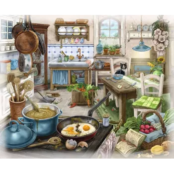 Exit Escape Puzzle - La cuisine du manoir - En quête de jeux