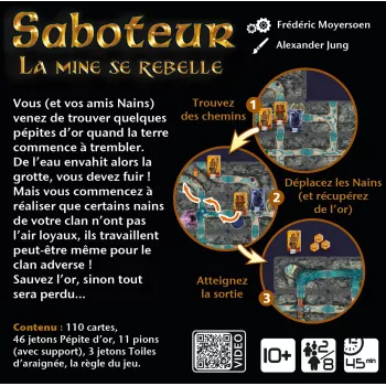 Jeu de bluff Saboteur : La Mine se Rebelle - En Quête de Jeux